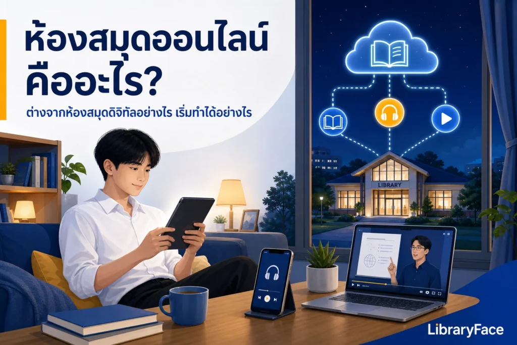 ห้องสมุดออนไลน์ คืออะไร ต่างจากห้องสมุดดิจิทัลอย่างไร และโรงเรียนเริ่มทำได้อย่างไร