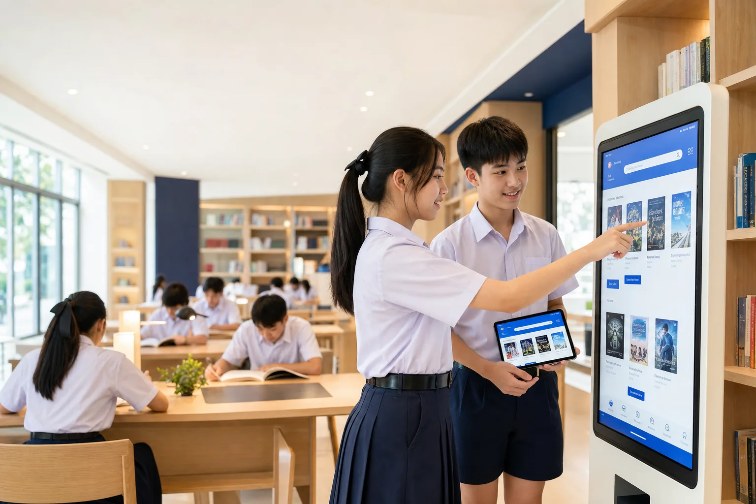 โปรแกรมห้องสมุด LibraryFace ระบบห้องสมุดออนไลน์บนคอมพิวเตอร์ โน้ตบุ๊ก แท็บเล็ต และมือถือ